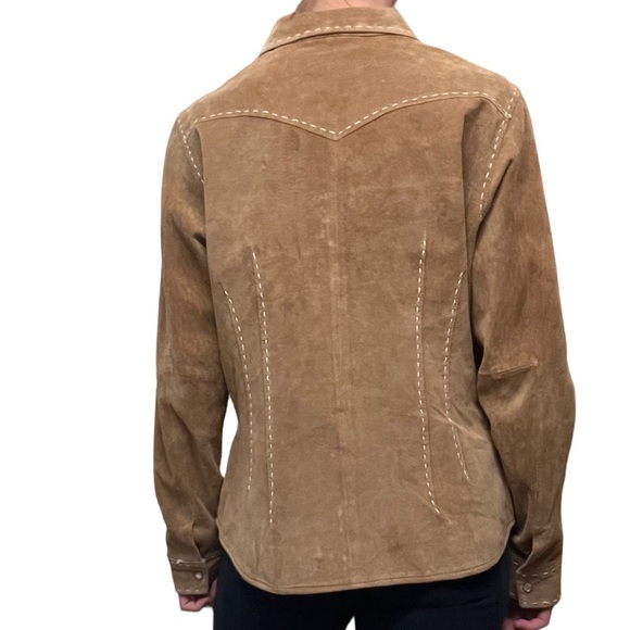 Roper Women’s Sz Medium Soft Suede Leather Lined Pearl Snap Cuffs Western Jacket - Picture 16 of 16